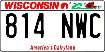WI license plate 814NWC