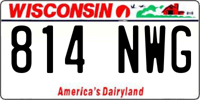 WI license plate 814NWG