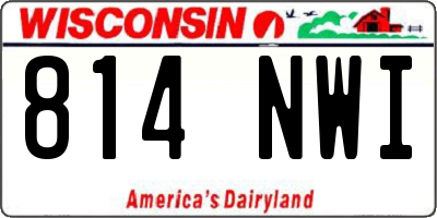 WI license plate 814NWI