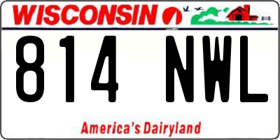 WI license plate 814NWL