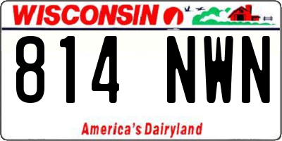 WI license plate 814NWN