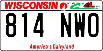 WI license plate 814NWO