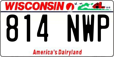 WI license plate 814NWP
