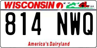 WI license plate 814NWQ