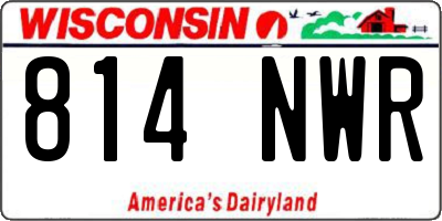 WI license plate 814NWR