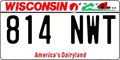 WI license plate 814NWT