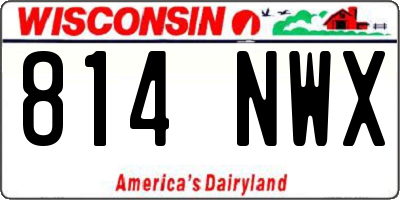 WI license plate 814NWX