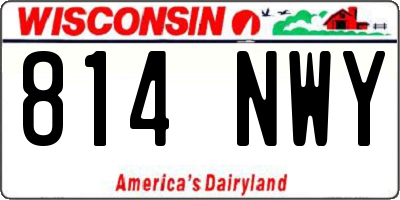 WI license plate 814NWY