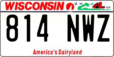 WI license plate 814NWZ