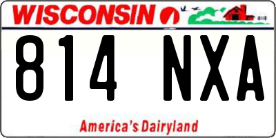 WI license plate 814NXA