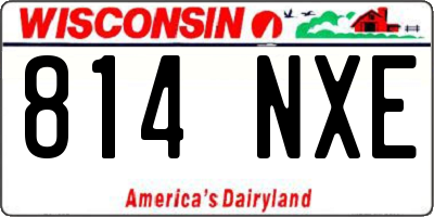 WI license plate 814NXE