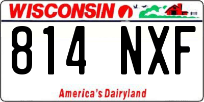 WI license plate 814NXF