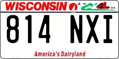 WI license plate 814NXI