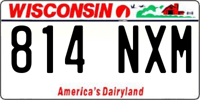 WI license plate 814NXM