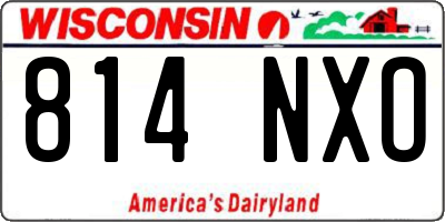 WI license plate 814NXO