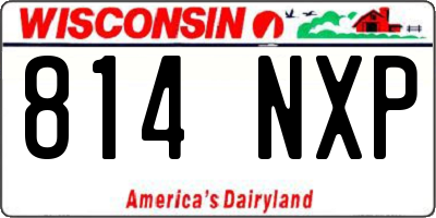 WI license plate 814NXP