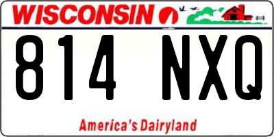 WI license plate 814NXQ