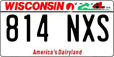 WI license plate 814NXS