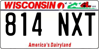 WI license plate 814NXT