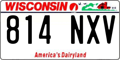 WI license plate 814NXV