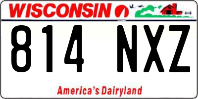 WI license plate 814NXZ
