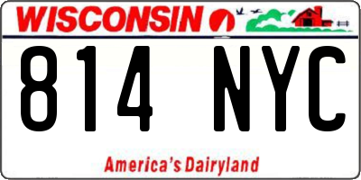 WI license plate 814NYC