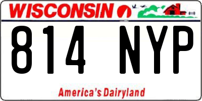 WI license plate 814NYP