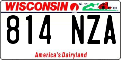 WI license plate 814NZA