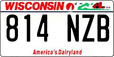 WI license plate 814NZB