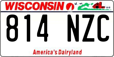 WI license plate 814NZC