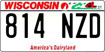 WI license plate 814NZD