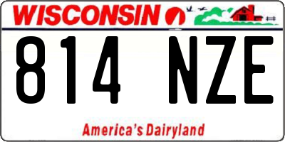 WI license plate 814NZE