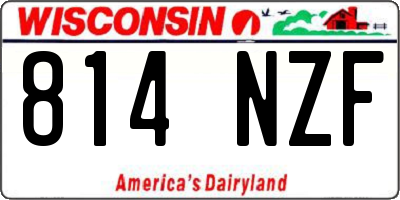 WI license plate 814NZF