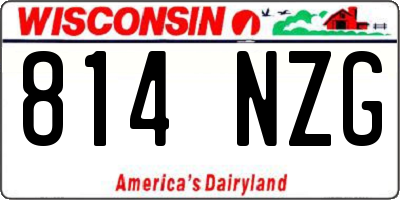 WI license plate 814NZG