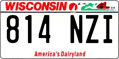 WI license plate 814NZI
