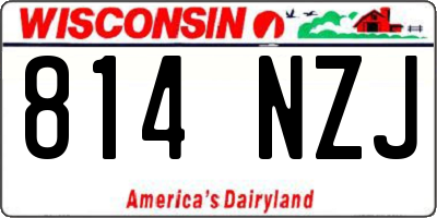 WI license plate 814NZJ