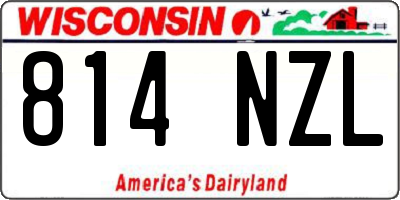 WI license plate 814NZL