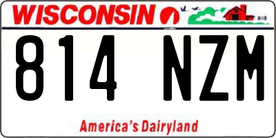 WI license plate 814NZM