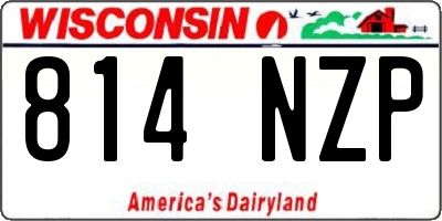 WI license plate 814NZP