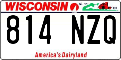 WI license plate 814NZQ