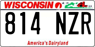 WI license plate 814NZR