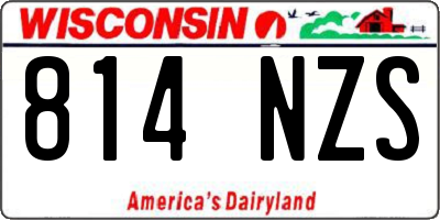 WI license plate 814NZS