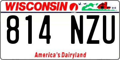 WI license plate 814NZU