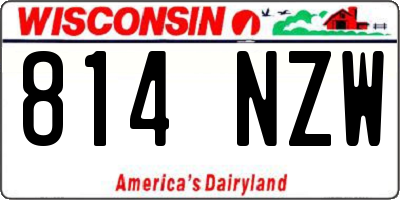 WI license plate 814NZW