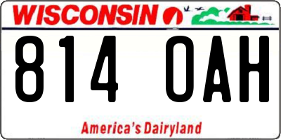 WI license plate 814OAH