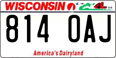 WI license plate 814OAJ