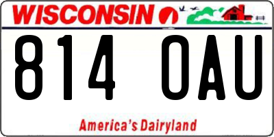 WI license plate 814OAU