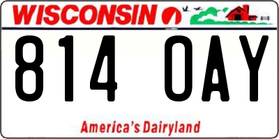 WI license plate 814OAY