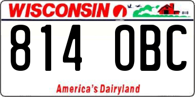 WI license plate 814OBC
