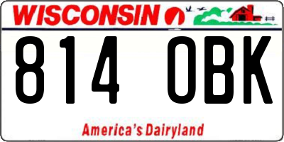 WI license plate 814OBK